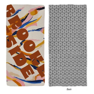 Recycled rPET beach towel measuring 30 by 60 inches