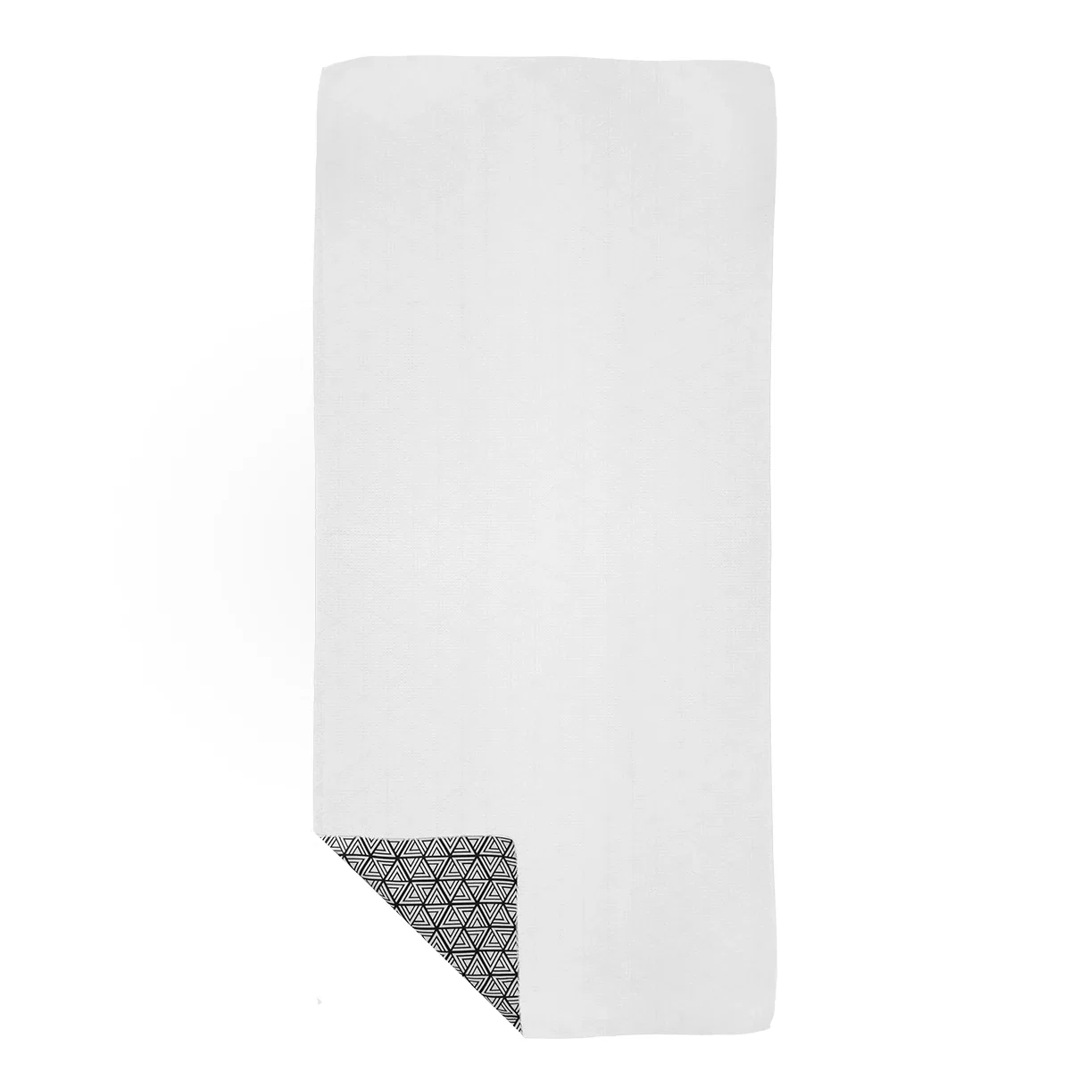 Folded towel resting on a plain light background
