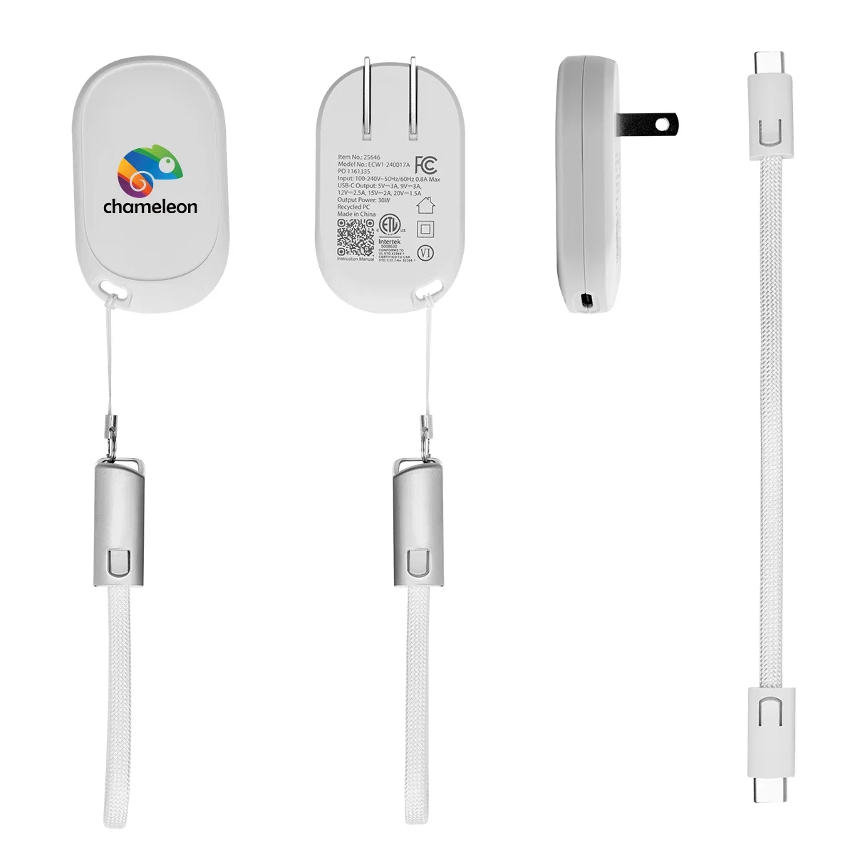 White option sitting beside a wall outlet