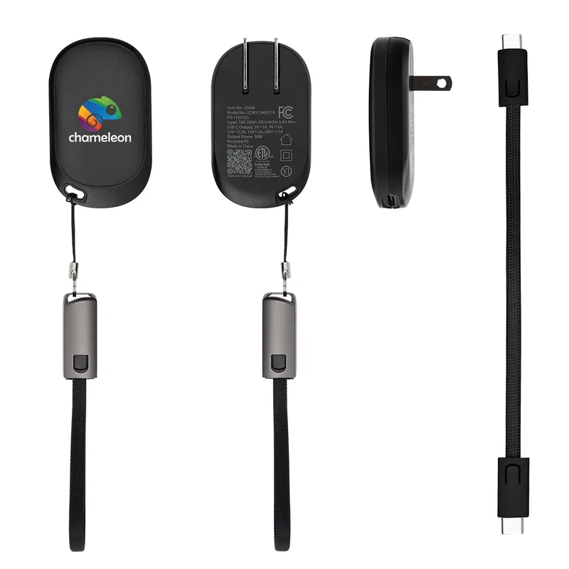 Plugged in beside a phone on a nightstand
