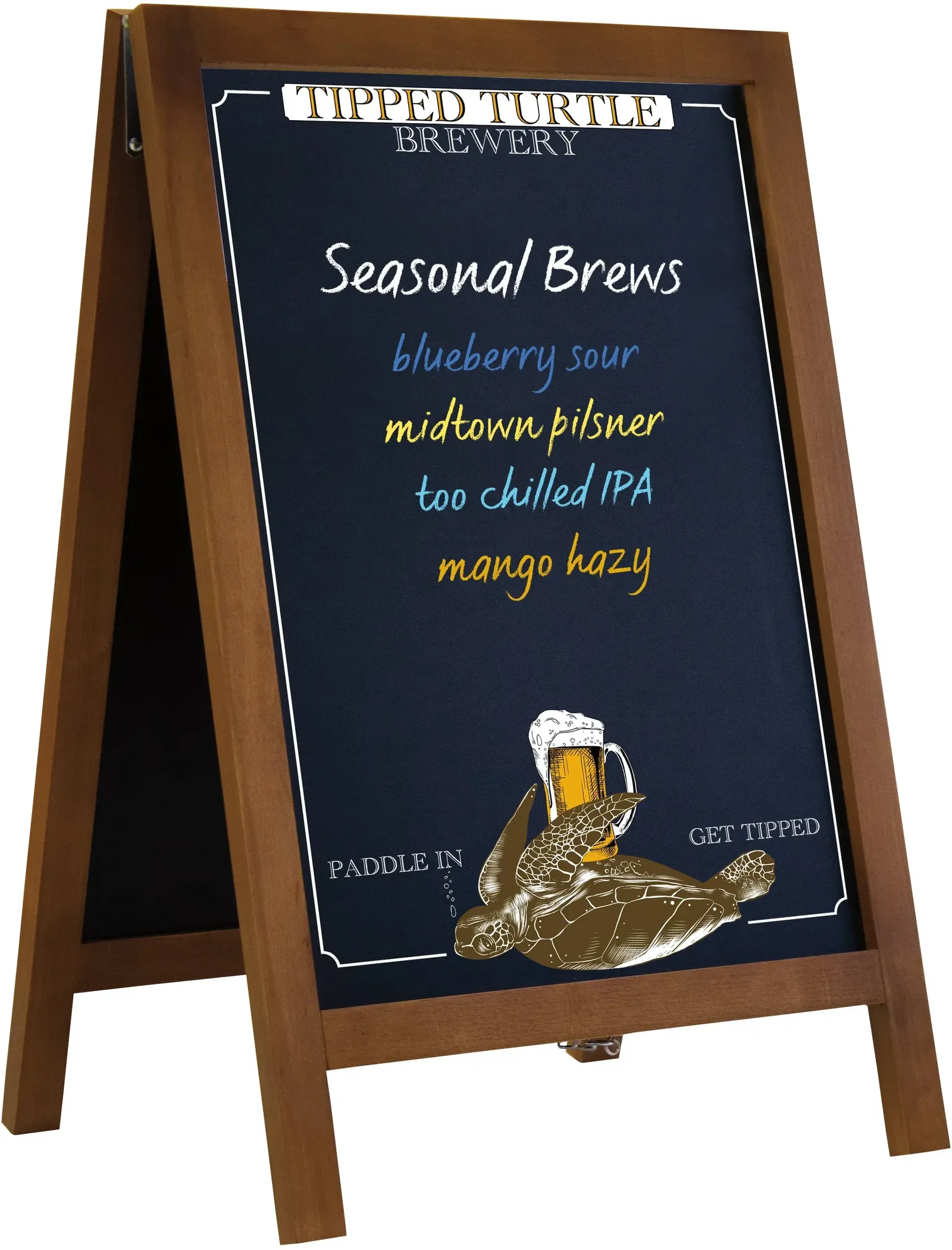 32" Deluxe Wood A-Frame Imprinted Chalkboard Kit — view 3