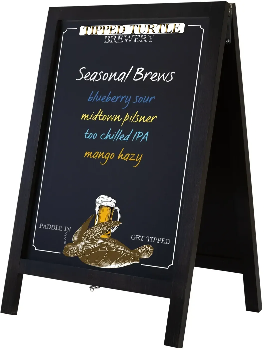 32" Deluxe Wood A-Frame Imprinted Chalkboard Kit — view 7