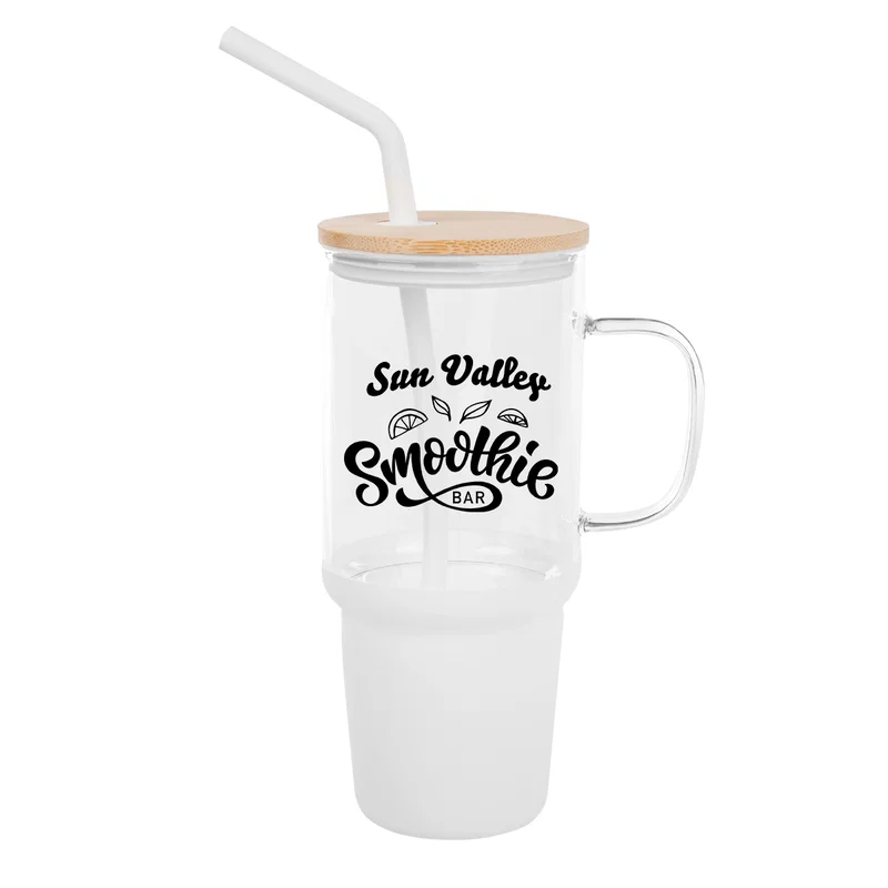 32 Oz. Evelyn Glass Tumbler With Handle