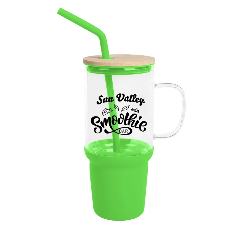32 Oz. Evelyn Glass Tumbler With Handle — view 2