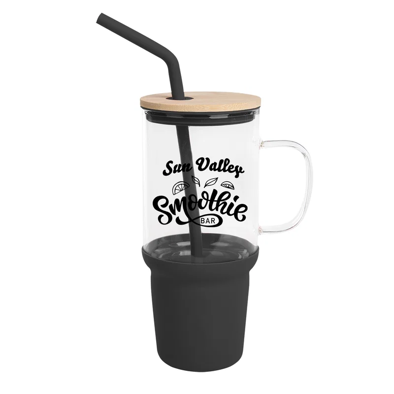 32 Oz. Evelyn Glass Tumbler With Handle — view 4