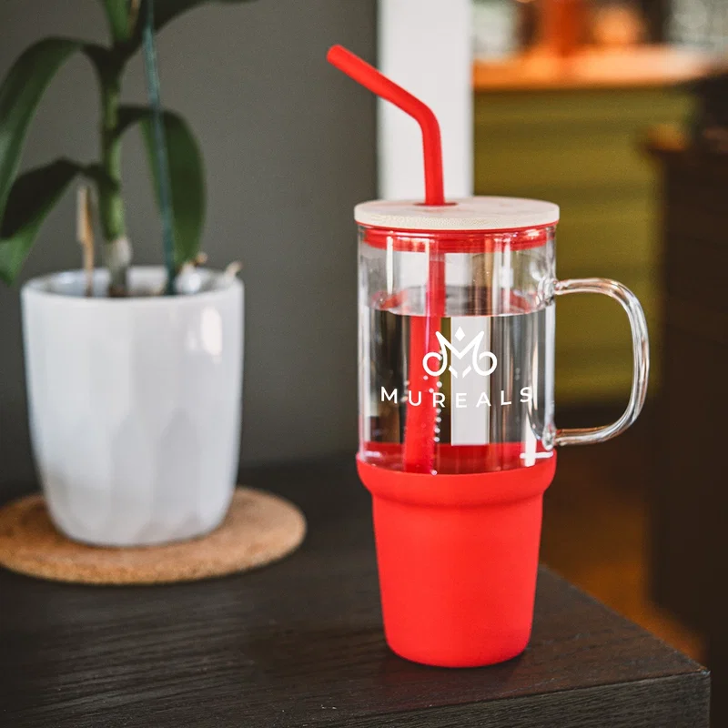 32 Oz. Evelyn Glass Tumbler With Handle — view 9