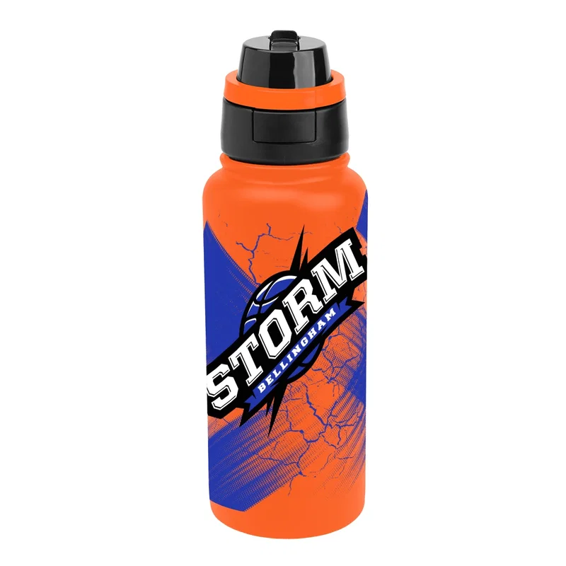 Small and large versions of the reusable water bottle together