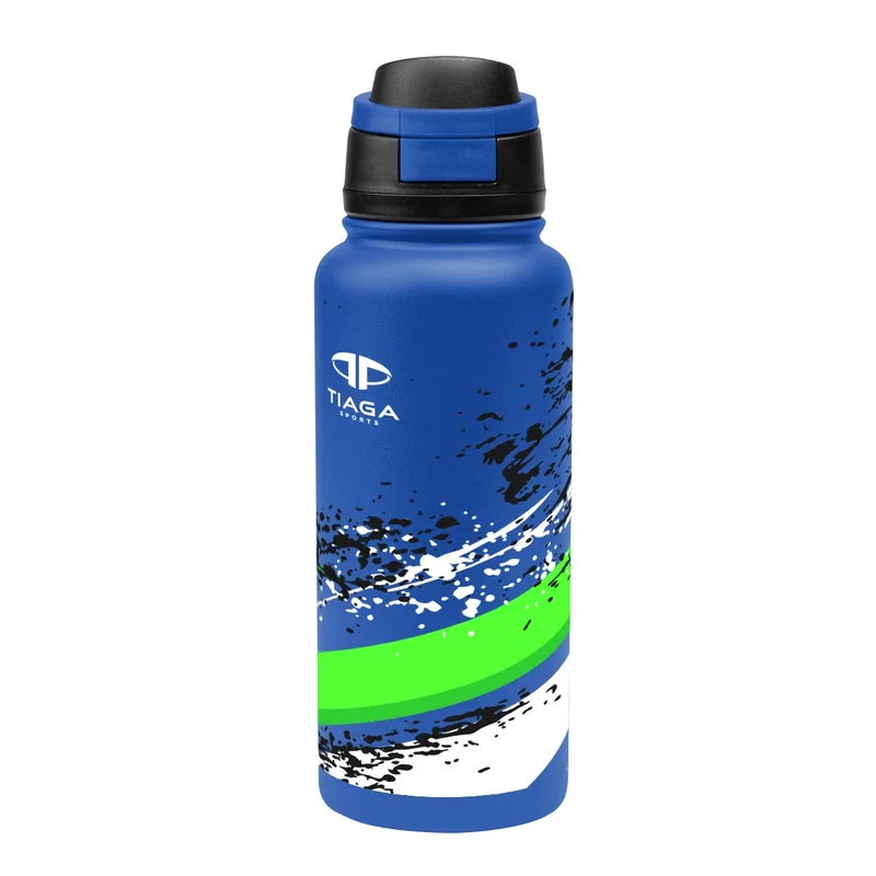 Wrap around print running across the bottle face