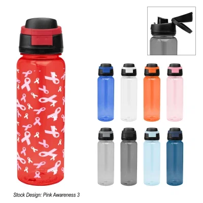 Larger 32 ounce size standing beside the smaller option