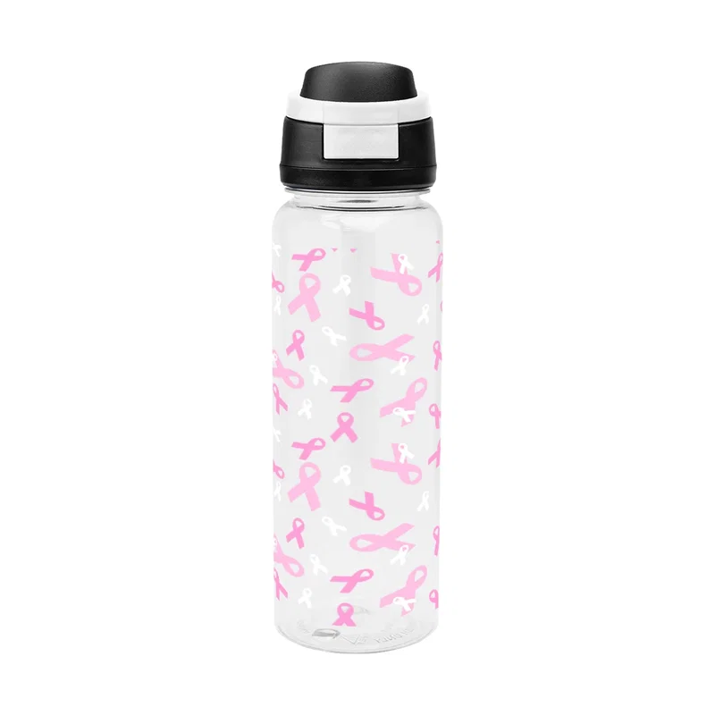 Bottle tilted to show the curve of the body