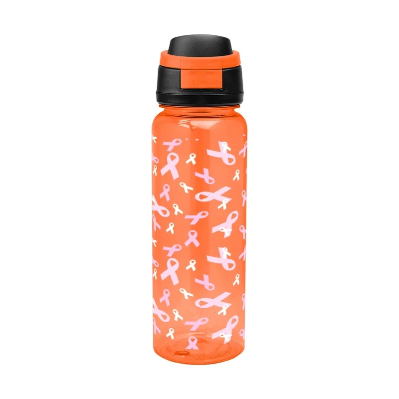 Rear view of the bottle against a plain backdrop