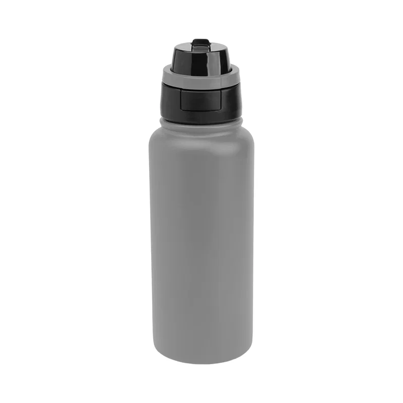 Hand wrapped around the middle of the drink bottle