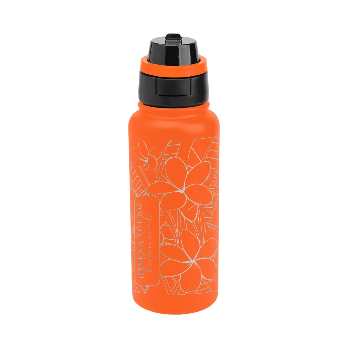 Laser engraving wraps the full body of the drink container