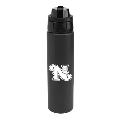 32 ounce single wall steel bottle with a sip and chug lid
