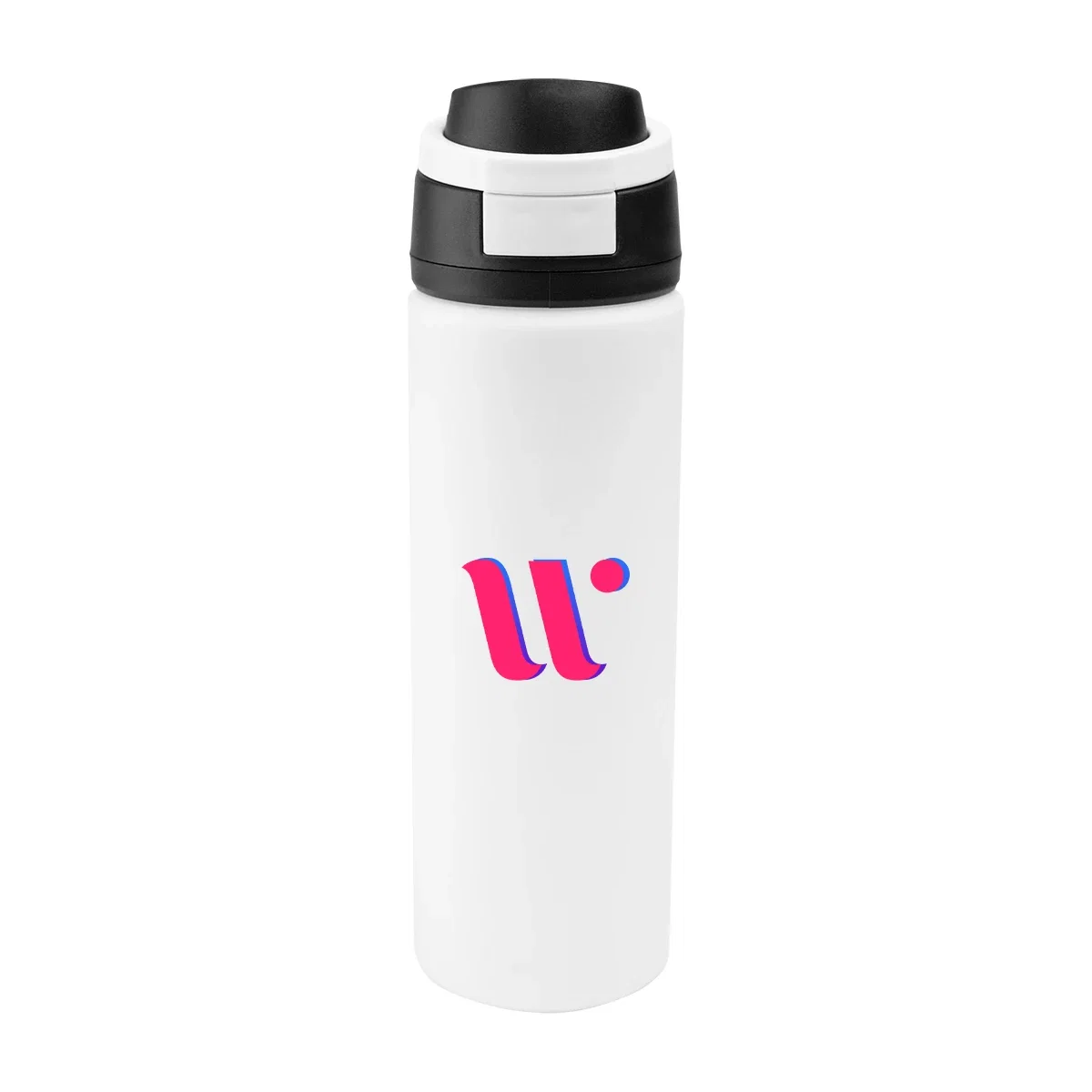 Navy bottle paired with a dark cap