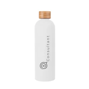 32 oz. Stainless Steel Bottle w/ Bamboo Lid for Hot/Cold Drinks