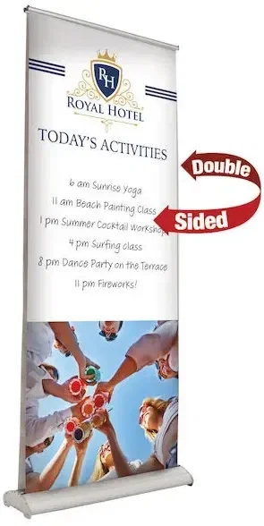 33.5" Deluxe Pro Retractor Double-Banner Kit (Dry-Erase Media)