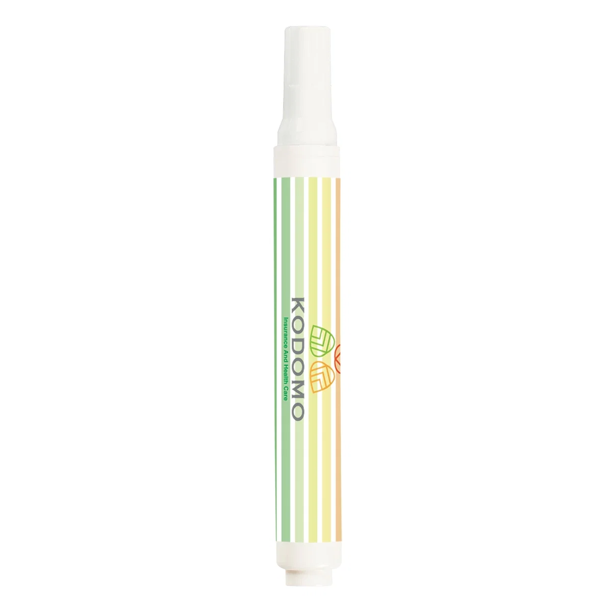 Stain remover pen standing five inches tall with a white cap