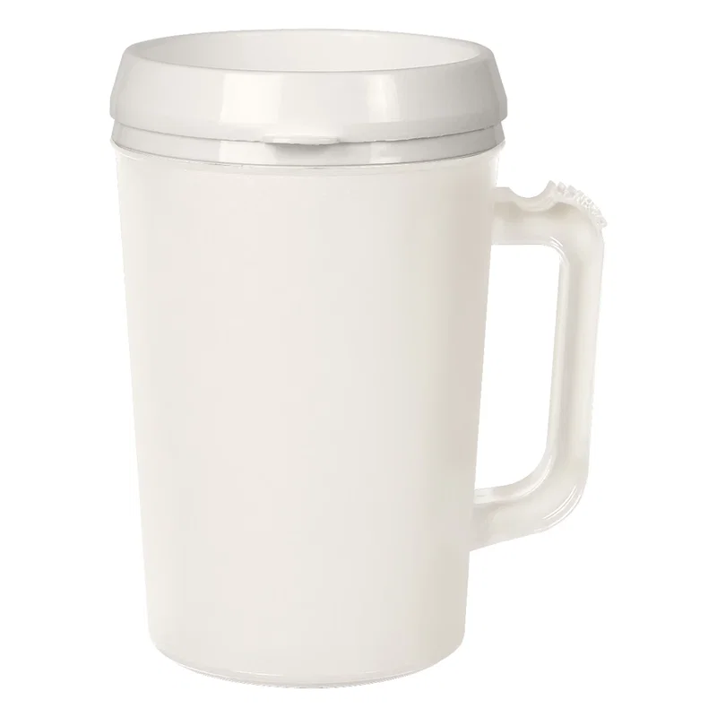 Mug held in one hand on the road