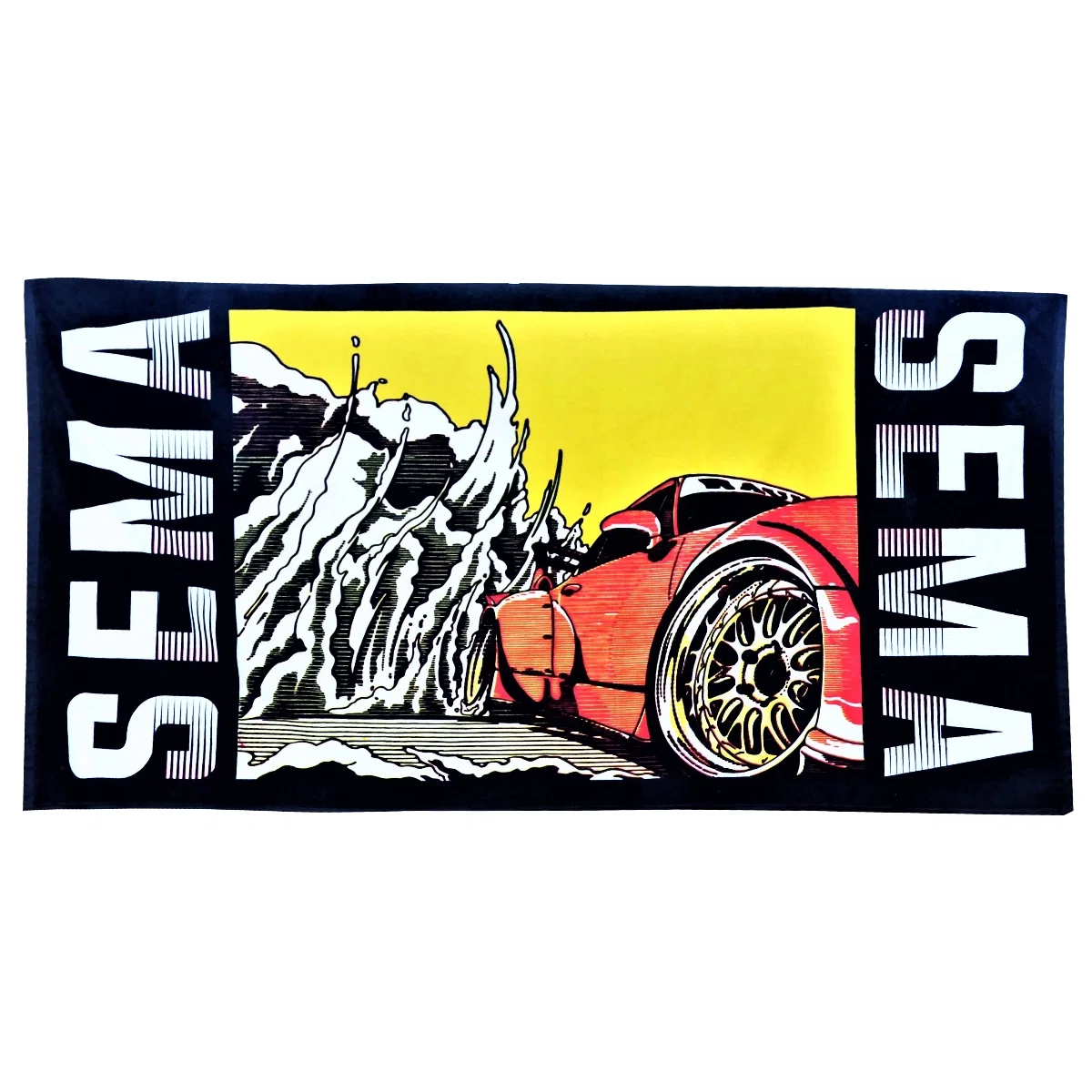 Rectangular beach towel offered in three generous sizes