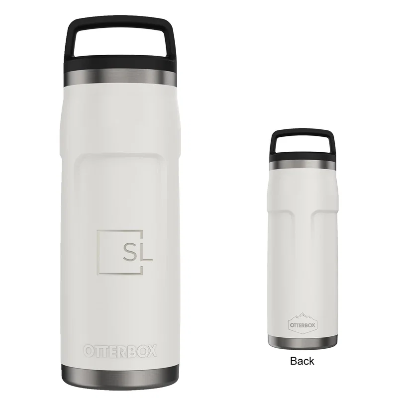 Branded panel area on the front of the drink vessel