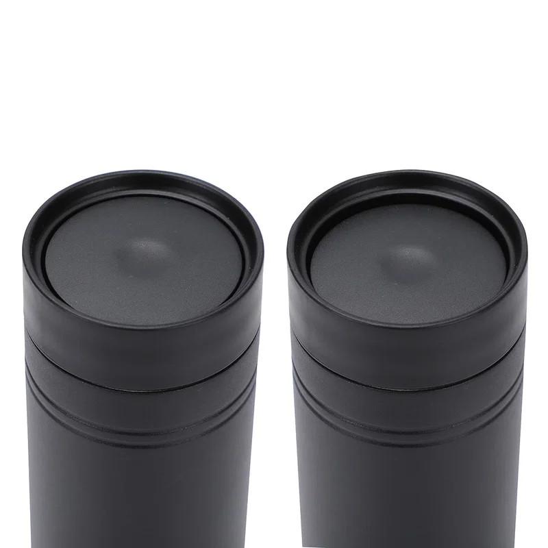 Promotional 360 Troy tumbler on a desk, branded vacuum tumbler lifestyle shot