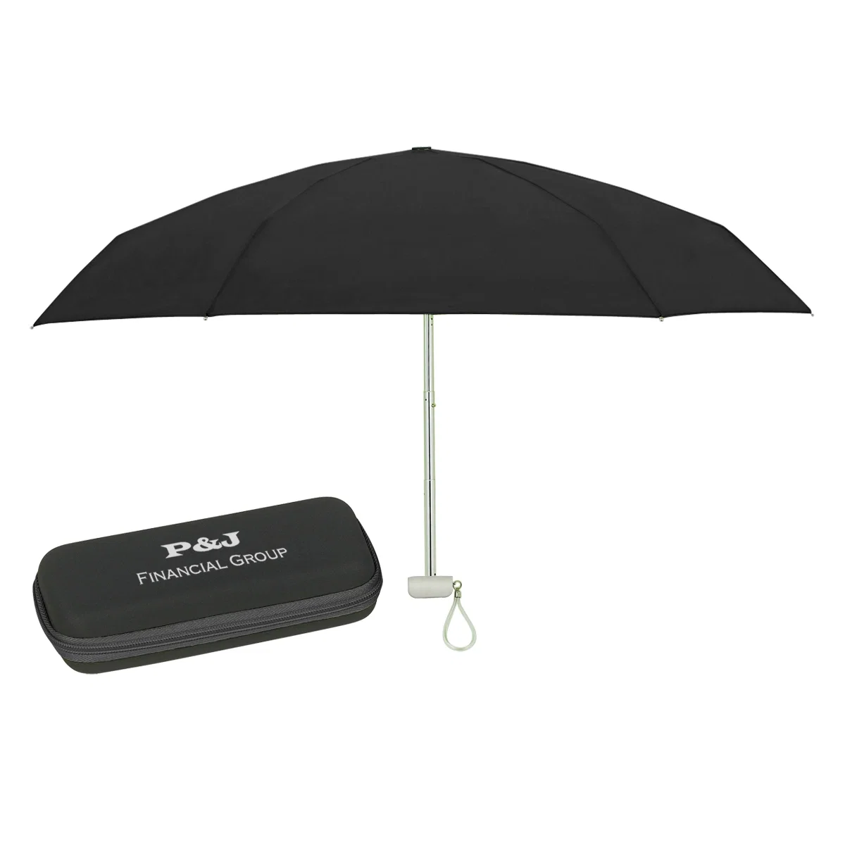 Black canopy shown open from above