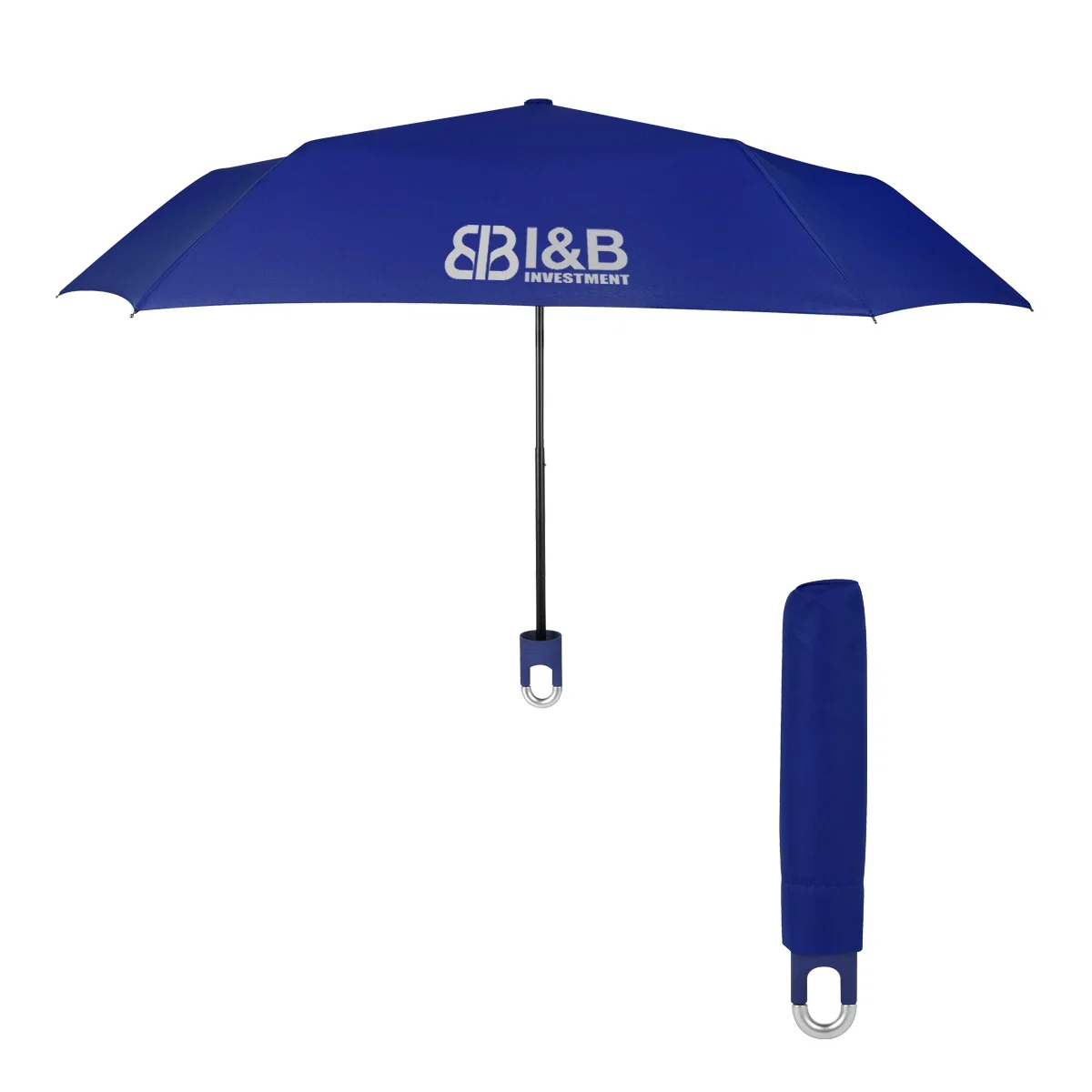 Royal blue canopy viewed from underneath