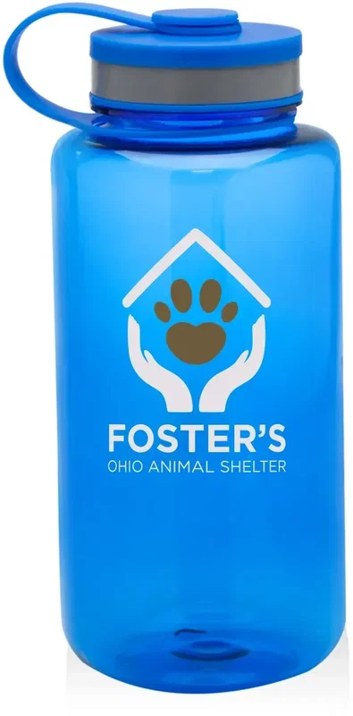 Custom VITA Wide Mouth Water Bottles (38 oz.) with 2-Color Imprint