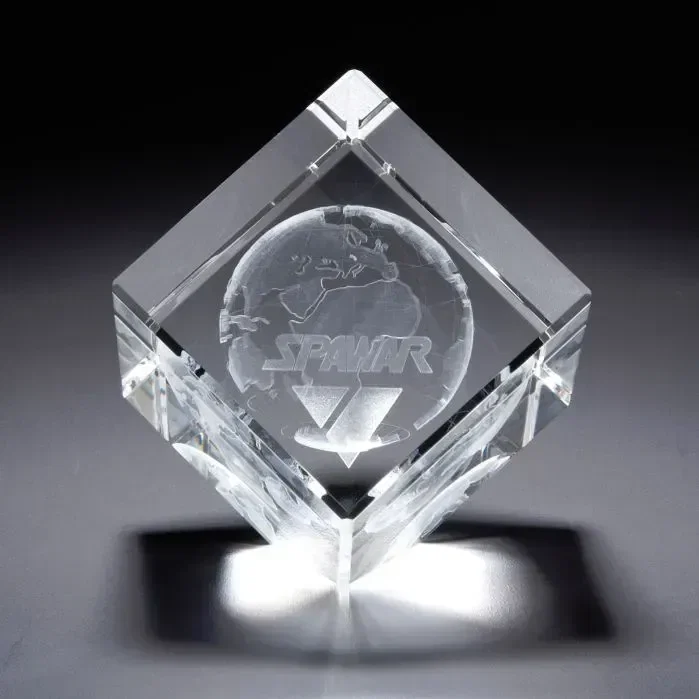 3D Crystal Jewel Cube Large Award β view 1