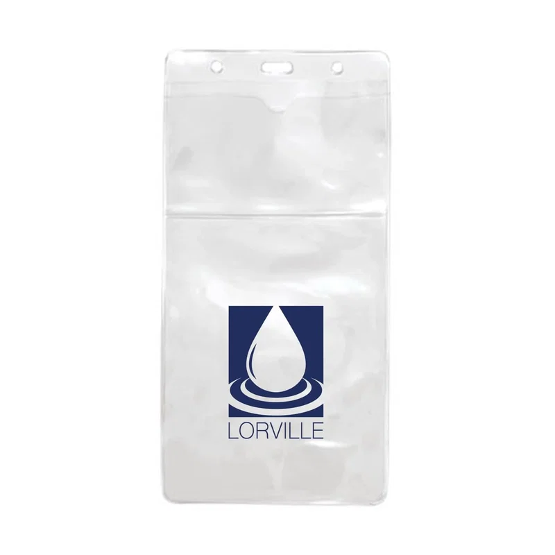 Custom Vertical Clear Vinyl Card Holder — view 1