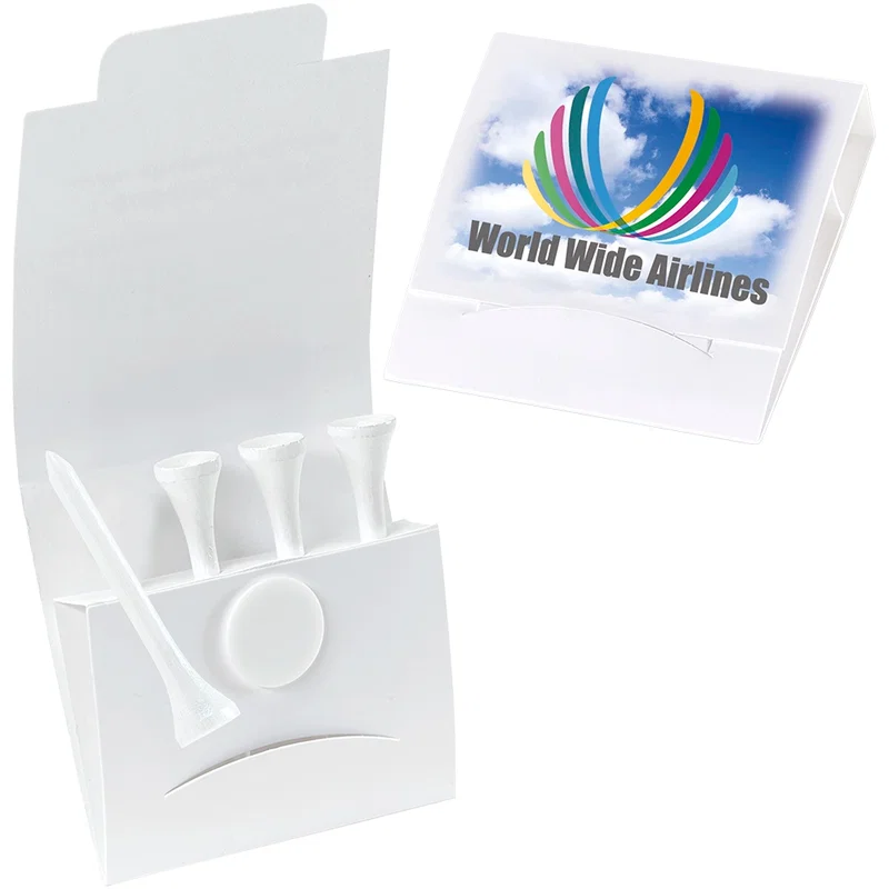 Custom 4-1 Golf Tee Packet - Value Pak β 2-1/8 tees β view 1