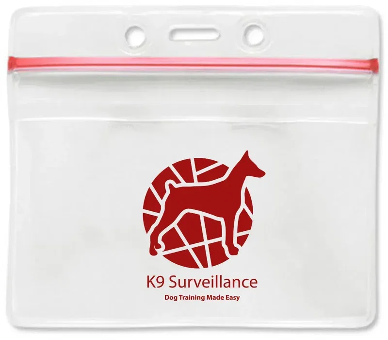 Personalized Resealable Badge Holder - Horizontal (4.25" x 3.70")
