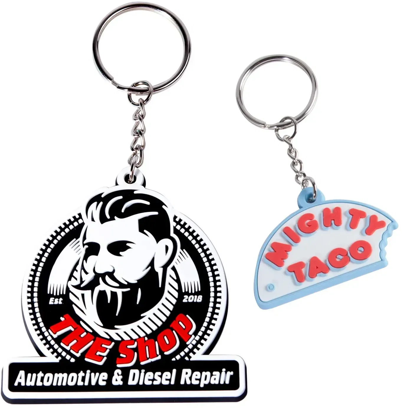 PromoPVC Keytag (4" Custom Shape)-Branded Keychain — view 2