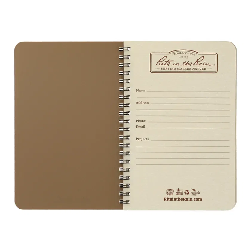 Custom Rite in the Rain Spiral Notebook (4.6"x7") — view 4