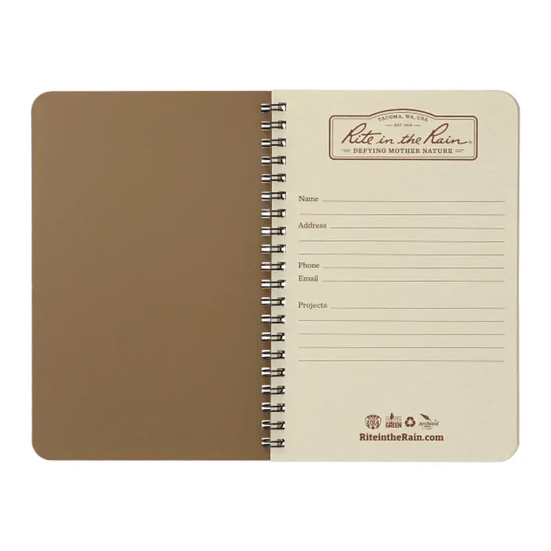 Custom Rite in the Rain Spiral Notebook (4.6"x7") — view 4