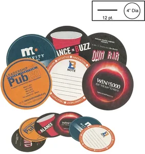 Personalized Pulpboard Coasters - 4" Circle