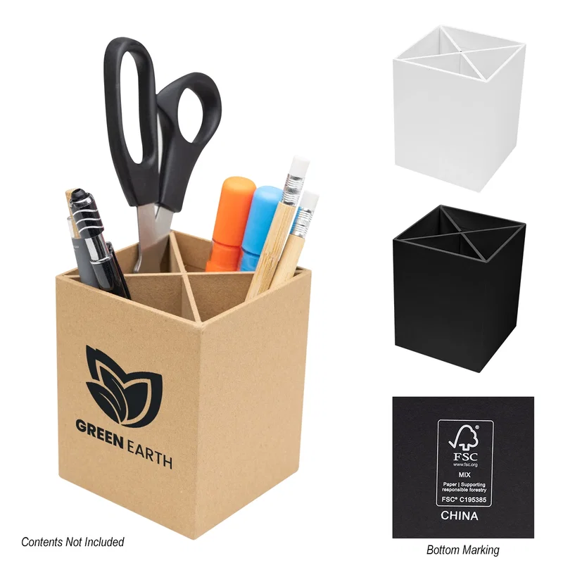 4 Compartment Pen & Pencil Cup