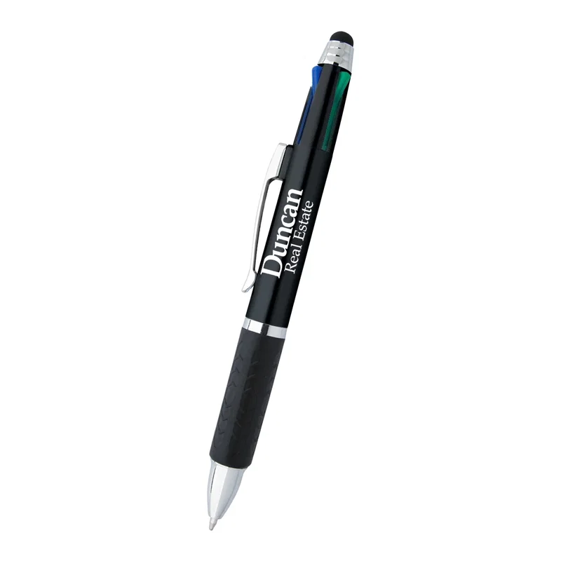 Stylus end held above a touchscreen surface