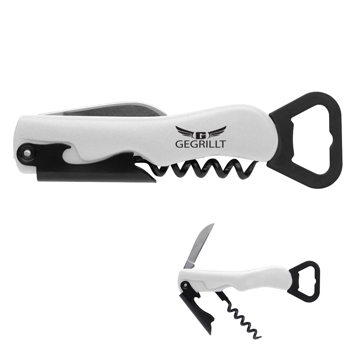 Foil cutter blade swung out to the side