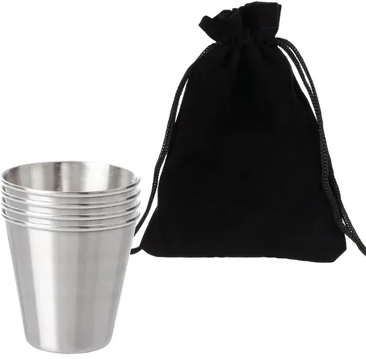 Custom Stainless Steel Shot Glass Cups - 4 Pack — view 2
