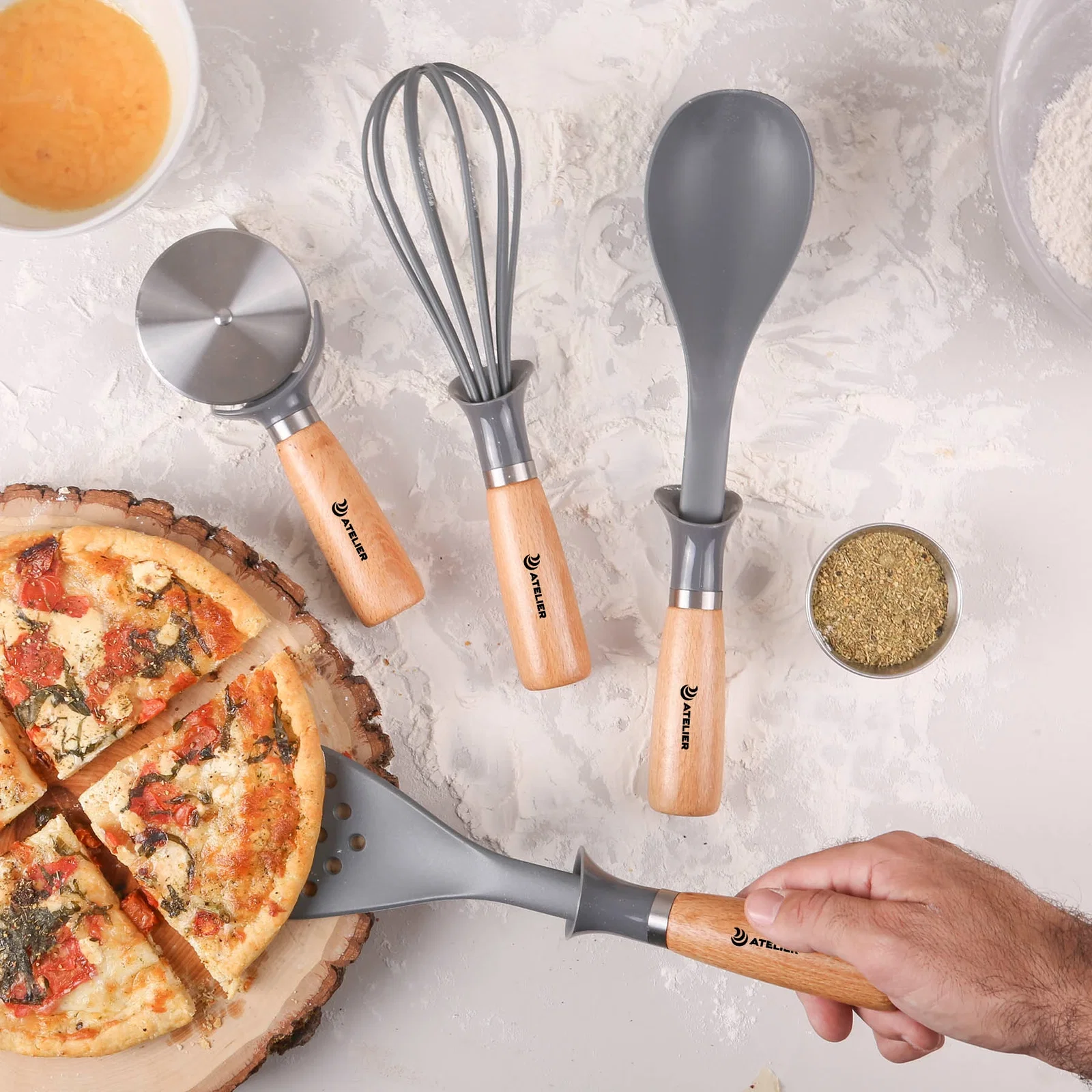 4 Pc. reGen Beechwood Utensil Set — view 2