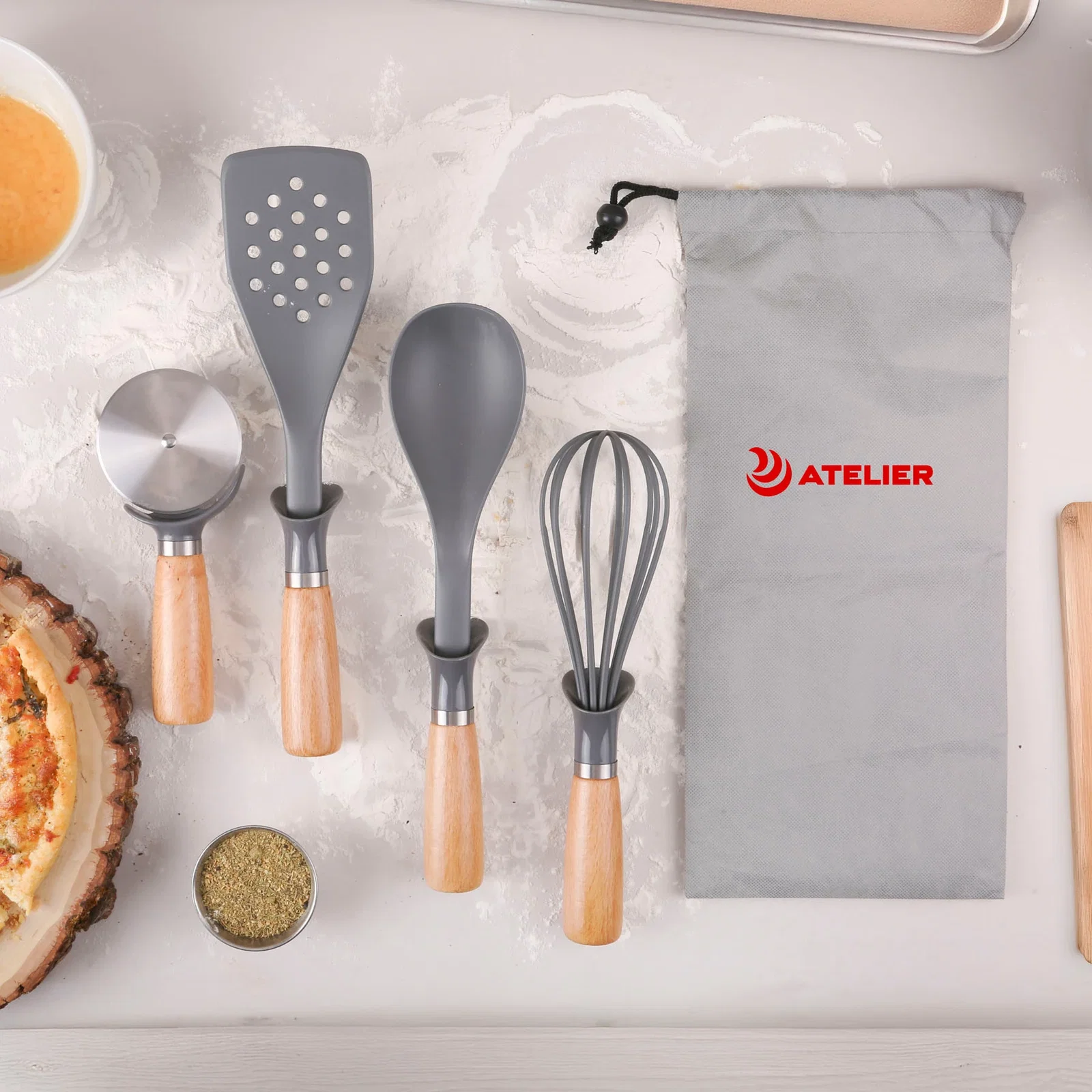 4 Pc. reGen Beechwood Utensil Set — view 3