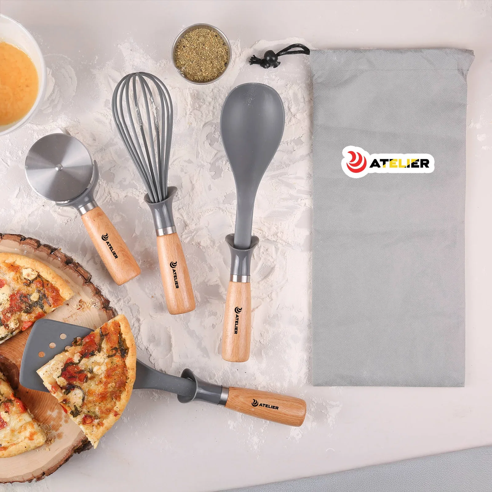 4 Pc. reGen Beechwood Utensil Set — view 4