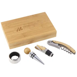 Bamboo Wine Gift Set (4 Piece)