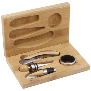 Bamboo Wine Gift Set (4 Piece)