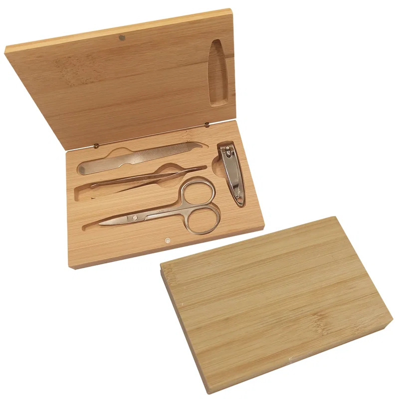 4 Piece Manicure Set In Bamboo Case — view 2
