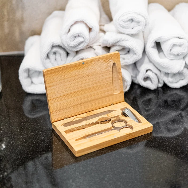 4 Piece Manicure Set In Bamboo Case — view 4