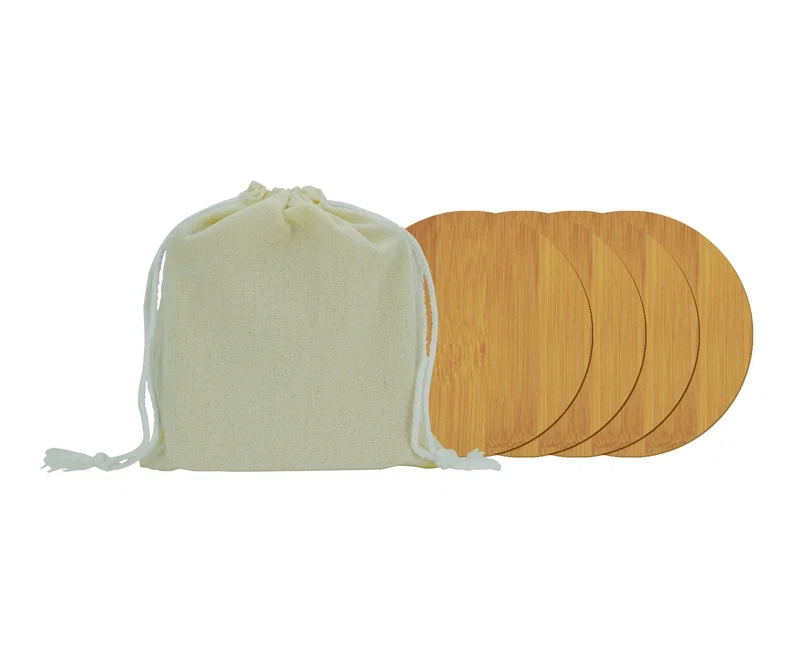 Round Bamboo Coaster Kit — view 2