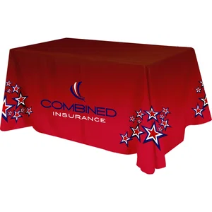 4-Sided Full-Color Polyester Table Cover, 6 ft